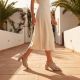 8. Women's beige Jezzi RMR25112-3 block heel sandals with bow