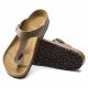 4. Birkenstock Gizeh Oiled Leather Tobacco Brown Narrow Women's Flip-Flops (0943813)