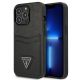 Guess Saffiano Triangle Logo Cardslot Case for iPhone 13 / 13 Pro - Black