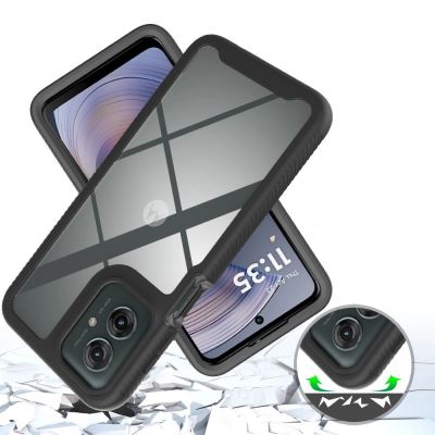 4. Tech-Protect Defense Case for Motorola Moto G15 / G15 Power / G05 / E15 - Black