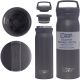 TRAVEL BLUE GREY THERMAL BOTTLE
