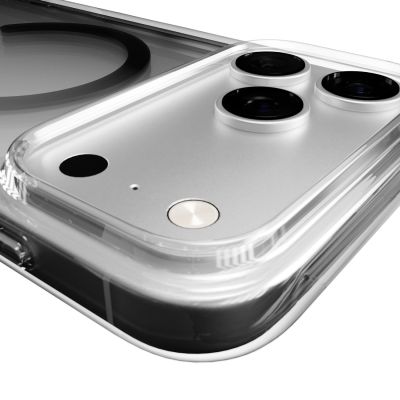 5. Puro Lite Mag TPU+PC Case Compatible with MagSafe for iPhone 17 Pro Max - Transparent with Gray Ring