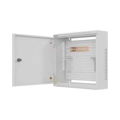 7. TPR 10" INSTALLATION CABINET WITH MESH BOARD 400X400X140 GRAY LANBERG (ASSEMBLED)