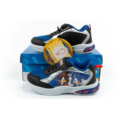 10. Leomil children's sports shoes Sonic sneakers light with velcro LED