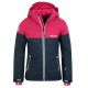 Trollkids Girls Hallingdal Jacket with Hood, Navy/Pink (223-114)