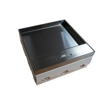 Floor box 12M - 12-module floor box for mounting sockets of the 22.5x45 mm (45x45 mm) standard, angled mounting