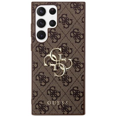 3. Guess 4G Big Metal Logo Case for Samsung Galaxy S24 Ultra - Brown