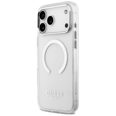 2. Guess Metal Outline MagSafe case for iPhone 17 Pro Max - silver