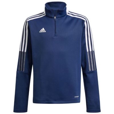 adidas Tiro 21 Warm Top navy blue kids' sweatshirt GK9672