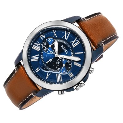 2. FOSSIL Grant Leather Men's Watch FS5151 + BOX