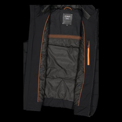 4. CMP men's insulated vest, winter sports vest, black (34K0757/U901)