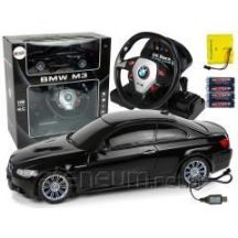 Remote Control Car BMW M3 Black Remote Control Steering Wheel 1:18 Sound Lights