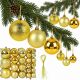 33. DECORATIVE PLASTIC BAUBLE SAFE 46 PCS GOLD MICA