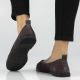 8. Women's suede leather ballerinas brown DP7741