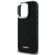 6. DKNY Plain Silver Logo MagSafe iPhone 16 Pro Case - Black