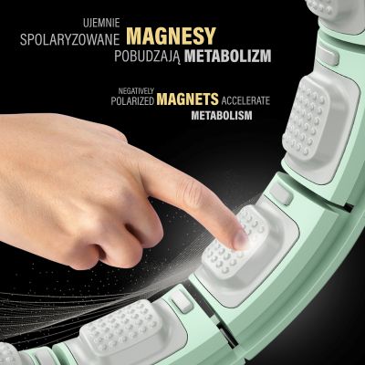 6. Hula Hop HMS HHM13 with magnets, weight and counter green