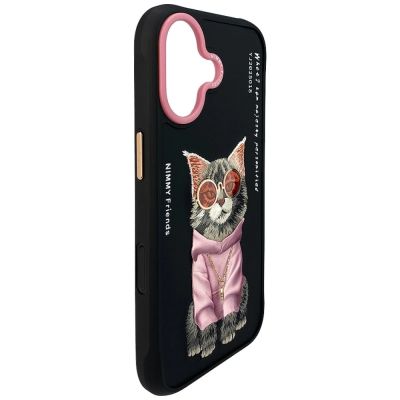 4. Nimmy Glasses Cool Cat case for iPhone 17 - black
