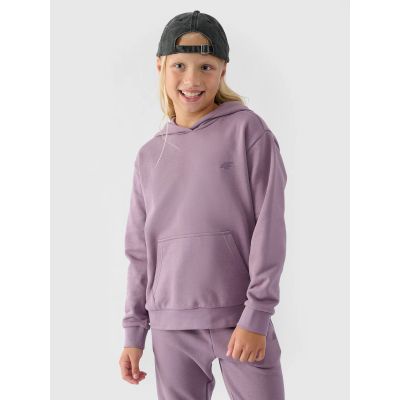 2. Girls' sweatshirt with hood, open, 4F Junior 4FJWMM00TSWSF1316-51S