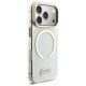 4. Guess IML Glitters Script Strap MagSafe Case for iPhone 17 Pro - Clear