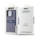 8. DKNY Leather Mono Stripe & Metal Logo case for iPhone 15 Pro - blue