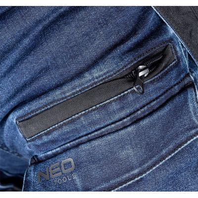 4. DENIM WORK TROUSERS WITH CORDURA REINFORCEMENTS, NAVY BLUE, SIZE M