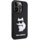 4. Karl Lagerfeld KLHCP14L3DRKHNK iPhone 14 Pro 6.1" black/black hardcase Rubber Choupette 3D