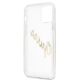 7. Guess GUHCP12LKTRSVGO iPhone 12 Pro Max 6.7" Transparent hardcase Vintage Script Gold