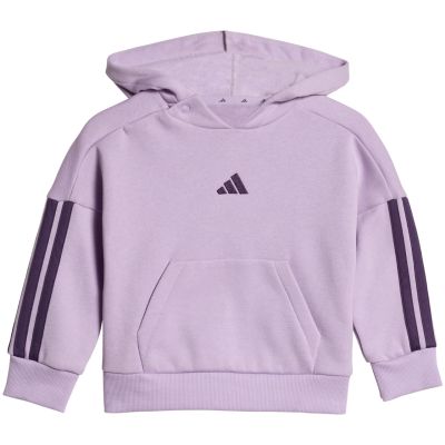 2. Kids' adidas Essentials Joggers 3-Stripes Hoodie Tracksuit Purple JV9856