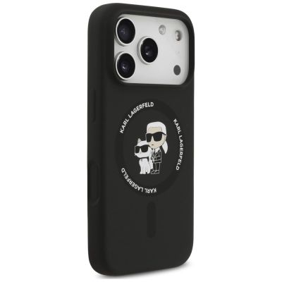 4. Karl Lagerfeld Silicone Karl&Choupette Ring MagSafe Case for iPhone 18 Pro Max / 17 Pro Max – black