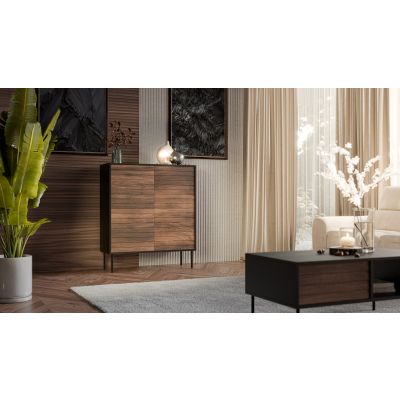 3. 4D CORTINA chest of drawers 102x40x118 black/walnut