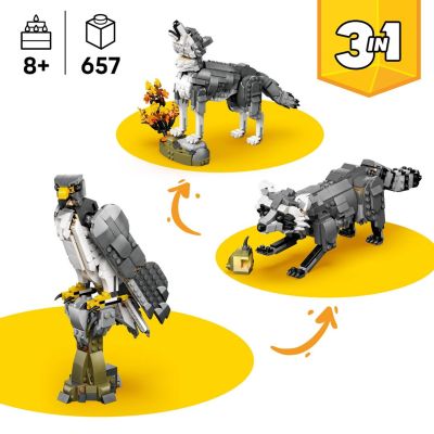 4. LEGO Creator 3in1 31393 - Forest Animals: Gray Wolf