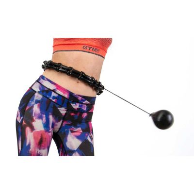 25. Hula Hoop with Massager and Weights, Black, Energo Fit