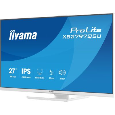 35. iiyama ProLite XB2797QSU-W1 computer monitor 68.6 cm (27") 2560 x 1440 px Quad HD LED White