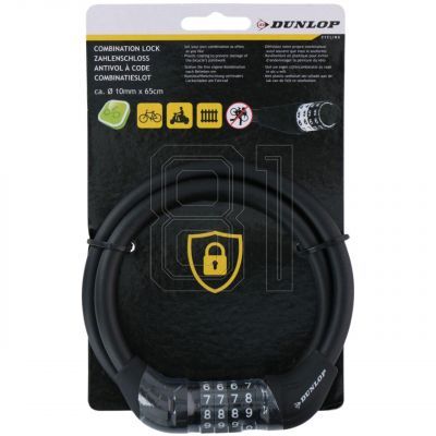 Dunlop bike lock cable, code 10 mm x 65 cm 1042497