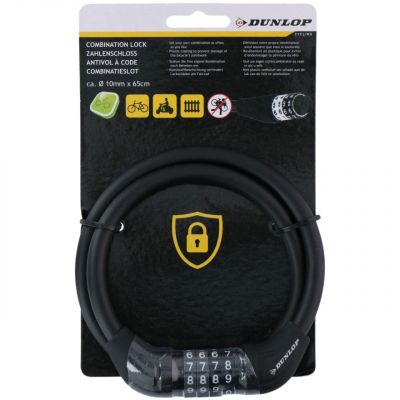 Dunlop bike lock, cable, code 10 mm x 65 cm 1042497