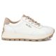 3. Leather platform sneakers, white, Filippo DP7498