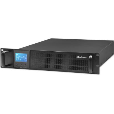 2. UPS RACK Qoltec Pure Sine LCD 3000VA 2400W emergency power supply