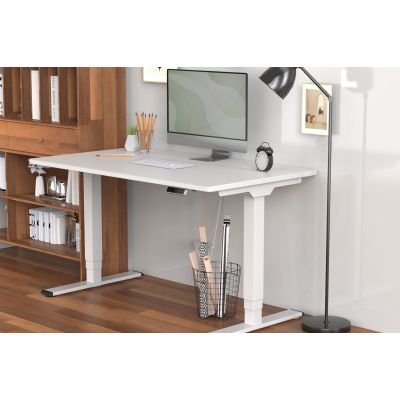 3. Electric desk frame with height adjustment, two-stage motor, white