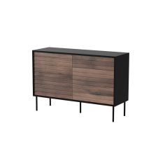 Chest of drawers 1D3S CORTINA 120x40x81 black/walnut