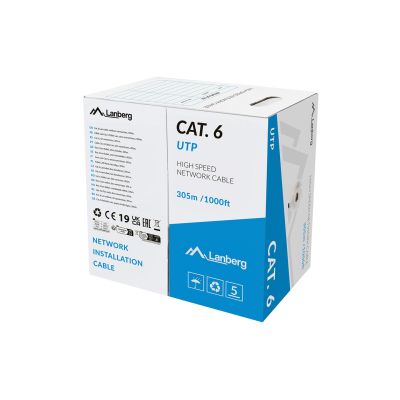 5. LANBERG LAN CABLE UTP CAT.6 305M CU LSZH CPR+