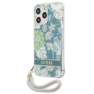 2. Guess GUHCP13LHFLSN iPhone 13 Pro / 13 6.1" green/green hardcase Flower Strap