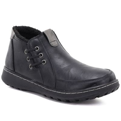 Comfortable black women's ankle boots Potocki 25-90349