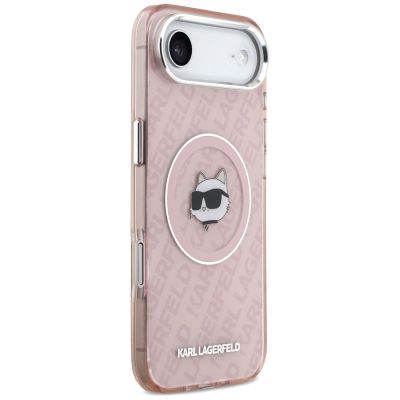 4. Karl Lagerfeld IML Choupette Head Logo MagSafe Case for iPhone 17 Air - Pink