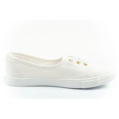 4. Lee Cooper shoes women's sneakers sporty white slip-on ballet flats