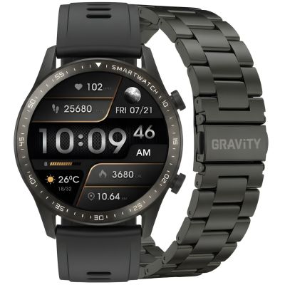 12. Smartwatch Gravity Black Bracelet and Strap GT10-1