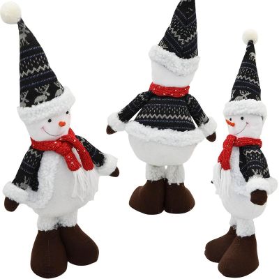 8. DECORATIVE SNOWMAN 50CM GRAY