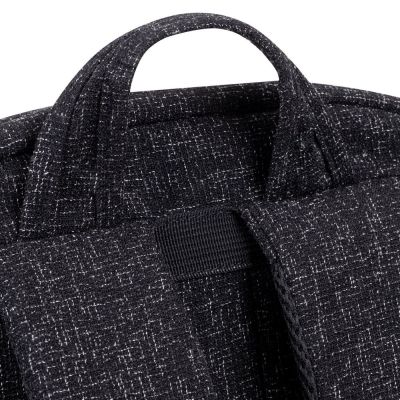 9. RIVACASE Anvik 15.6" laptop backpack, 15L, black, made of waterproof material, pockets for a 10.5" tablet, smartphone, documents, accessories, bottle