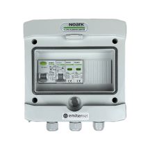 Hermetic IP65 EMITER AC connection switchboard with AC surge arrester Noark type 2, 16A 1-F, RCD type A 40A/300mA