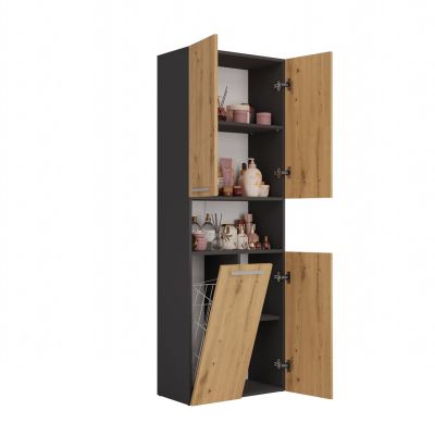4. BATHROOM PILLAR NEL ANT/ART 1 BASKET SHORT DOOR SET