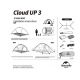 7. Naturehike Cloud Up 3 Tent 20D Updated NH18T030-T-Forest Green
